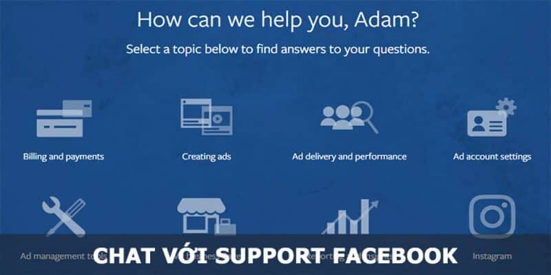 chat với support facebook